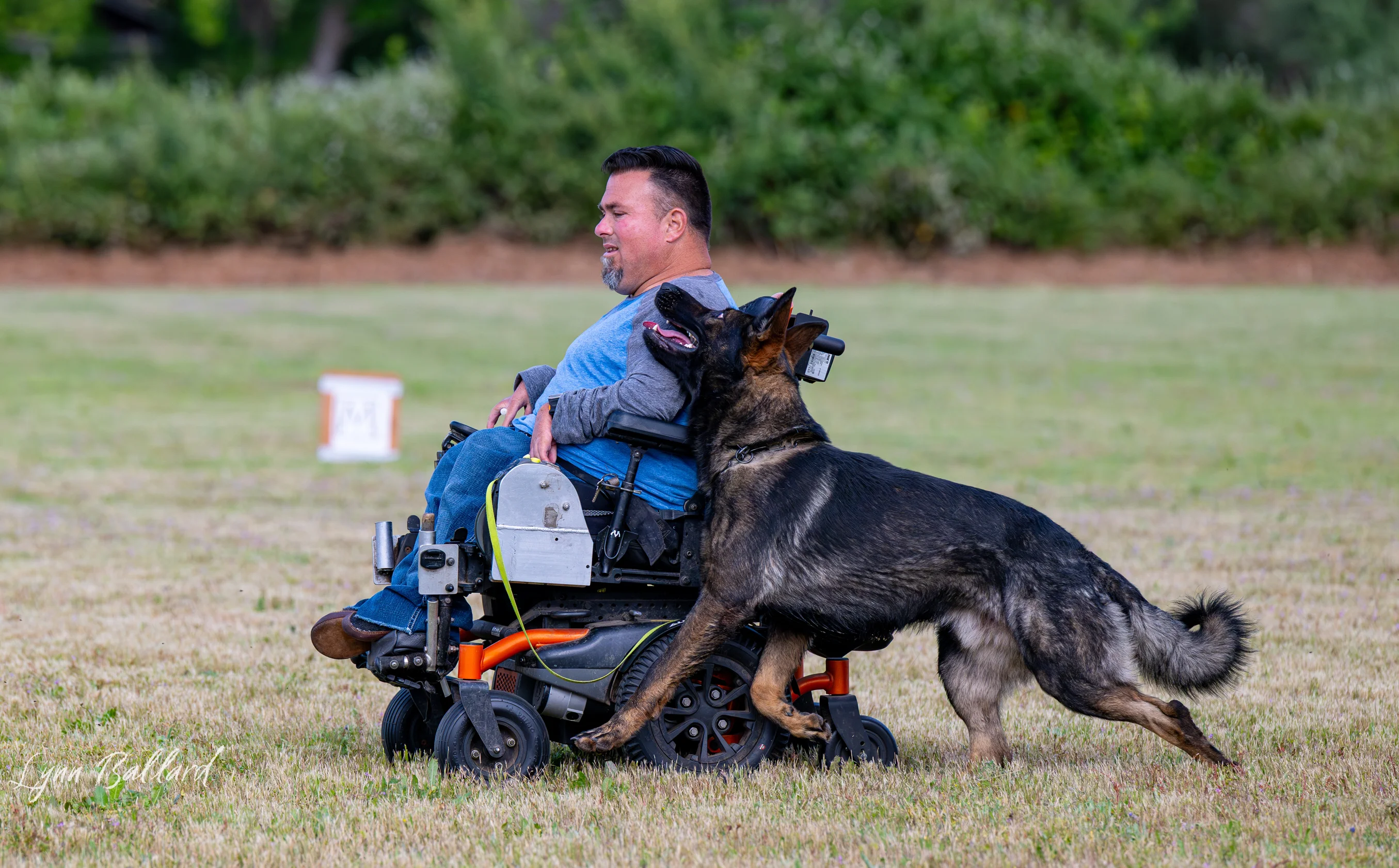 Jason Lake professional dog trainer with dog