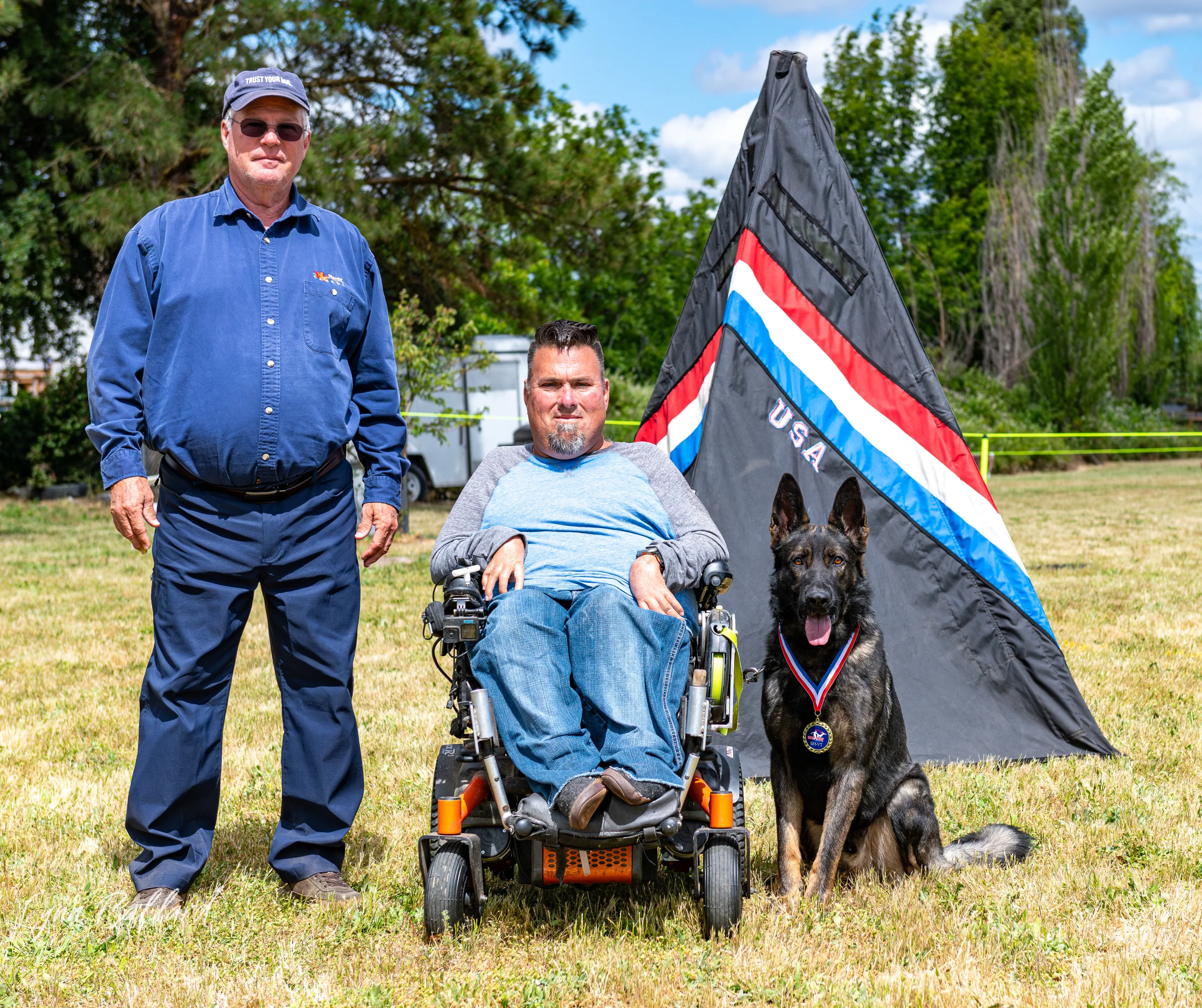 Jason Lake working dog training photo