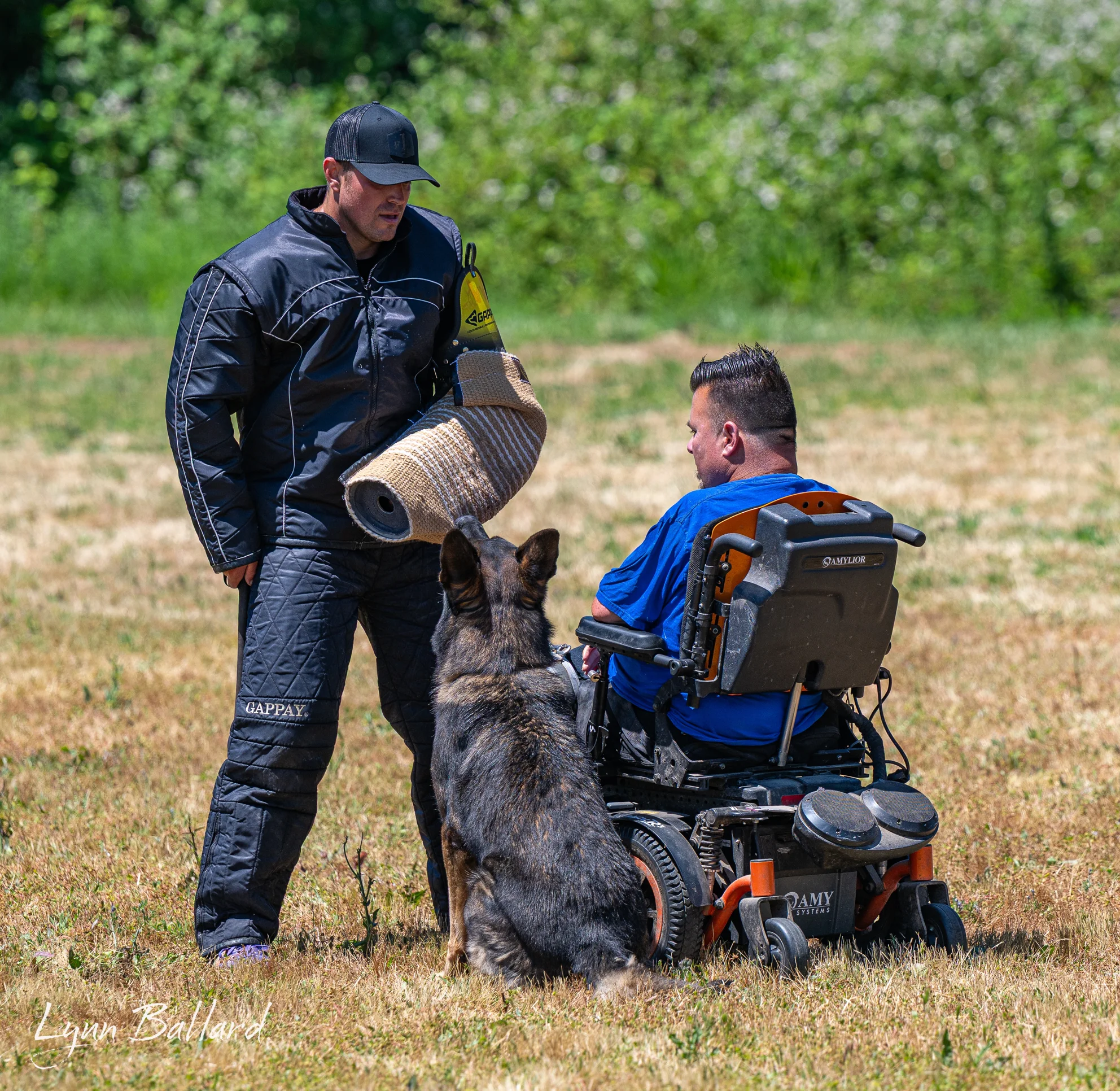 Jason Lake working dog training photo